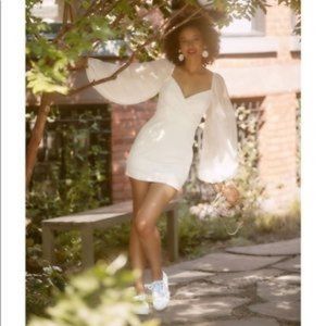 BHLDN white mini dress